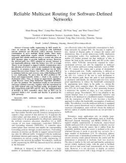 Reliable Multicast Routing for Software