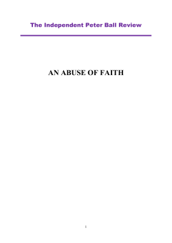 An Abuse of Faith - The Church of England