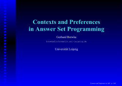 Contexts and Preferences in Answer Set