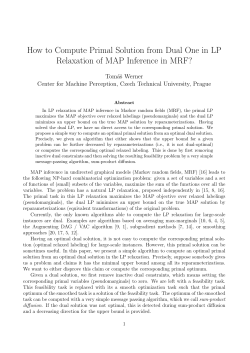 How to Compute Primal Solution from Dual One in LP Relaxation of