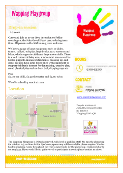 Drop in information flyer