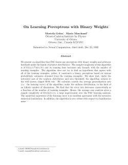 On Learning Perceptrons with Binary Weights