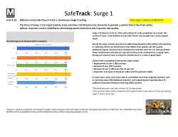SafeTrack: Surge 1