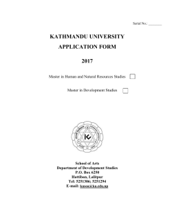 Serial No - Kathmandu University