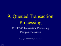 Queued Transaction Processing