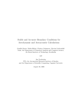 Stable and Accurate Boundary Conditions for Aerodynamic and