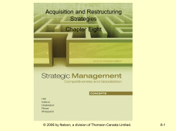 Acquisition and Restructuring Strategies