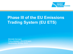Presentation on Phase III of the EU ETS