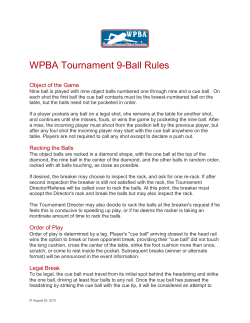 WPBA Tournament 9-Ball Rules