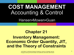 cost management