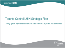 TC LHIN Diabetes Initiatives Current State Assessment