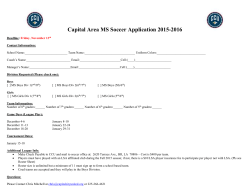 BRSA Middle School Soccer Program