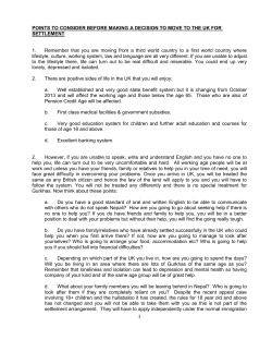 1 POINTS TO CONSIDER BEFORE MAKING A DECISION TO MOVE