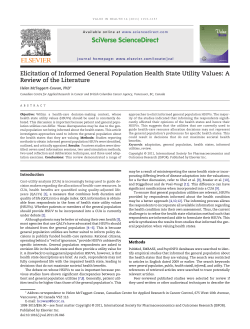 Elicitation of Informed General Population Health State Utility Values