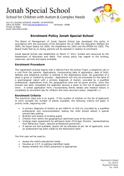 Admissions Enrolment Policy