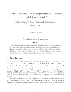 Trade liberalization and markup divergence: a general equilibrium