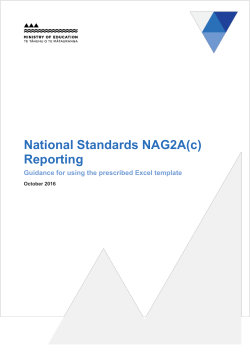 National Standards NAG2A(c) Reporting