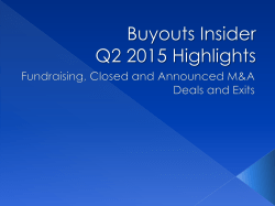 LBO funds raised by target size through Q2 2015 ($B)