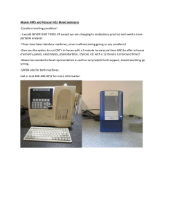 Abaxis HM5 and Vetscan VS2 Blood analyzers