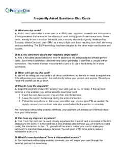 Frequently Asked Questions- Chip Cards