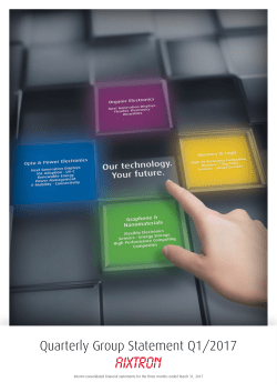 Quarterly Group Statement Q1/2017
