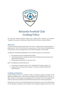 2017 update of the Belsouth Grading Policy