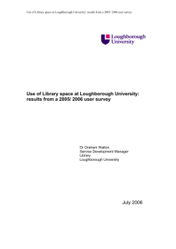 Library space survey - Loughborough University