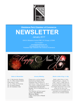 NEWSLETTER - Gladstone Park Chamber of Commerce