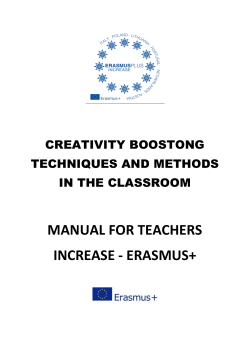 manual for teachers increase - erasmus+