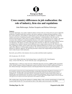 Cross country differences in job reallocation: the role of industry, firm