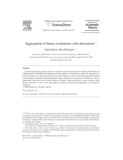 Aggregation of binary evaluations with abstentions