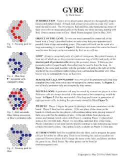 Fig. 1 - Winning path for Red. INTRODUCTION Gyre is a two player