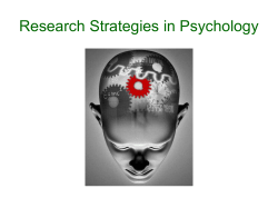 Descriptive Research Strategies: The Case Study