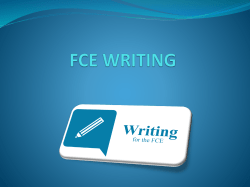 fce writing - Colegio La Mision
