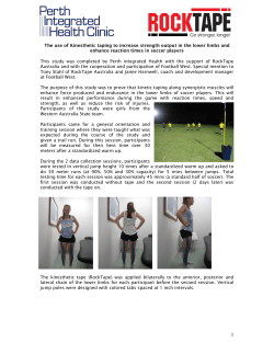 The use of Kinesthetic taping to increase strength output