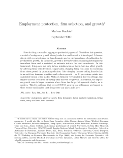 Employment protection, firm selection, and growth
