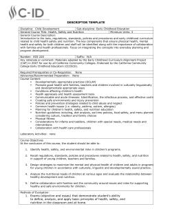 Health Safety and Nutrition