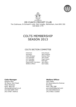 Code of Conduct 2013 - OD Cuaco Cricket Club