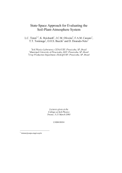 State-Space Approach for Evaluating the Soil-Plant