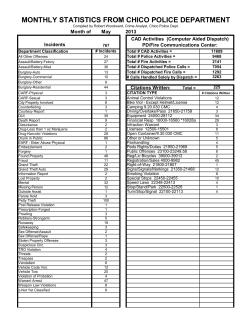 monthly statistics from chico police department