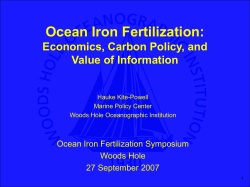 Economics of Ocean Observing Systems