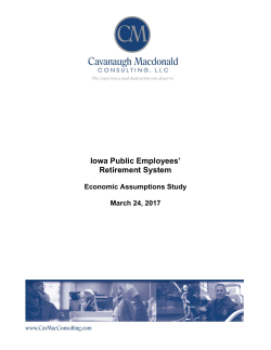 Economic Assumptions Study 2017