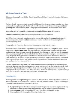 Minimum Spanning Trees
