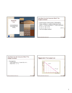 Appendix 4.A Figure 4.A.1 The budget Line