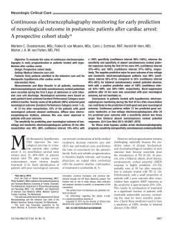 continuous electroencephalography monitoring for early prediction