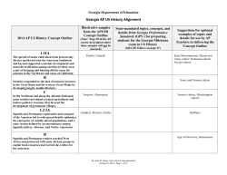 Georgia AP US History Alignment - Georgia Department of Education