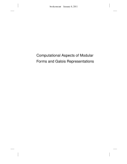 Computational Aspects of Modular Forms and Galois Representations