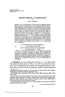 disjoint circles: a classification