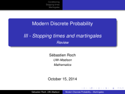 Stopping times and martingales Review