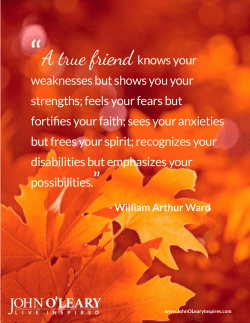 A true friend knows your